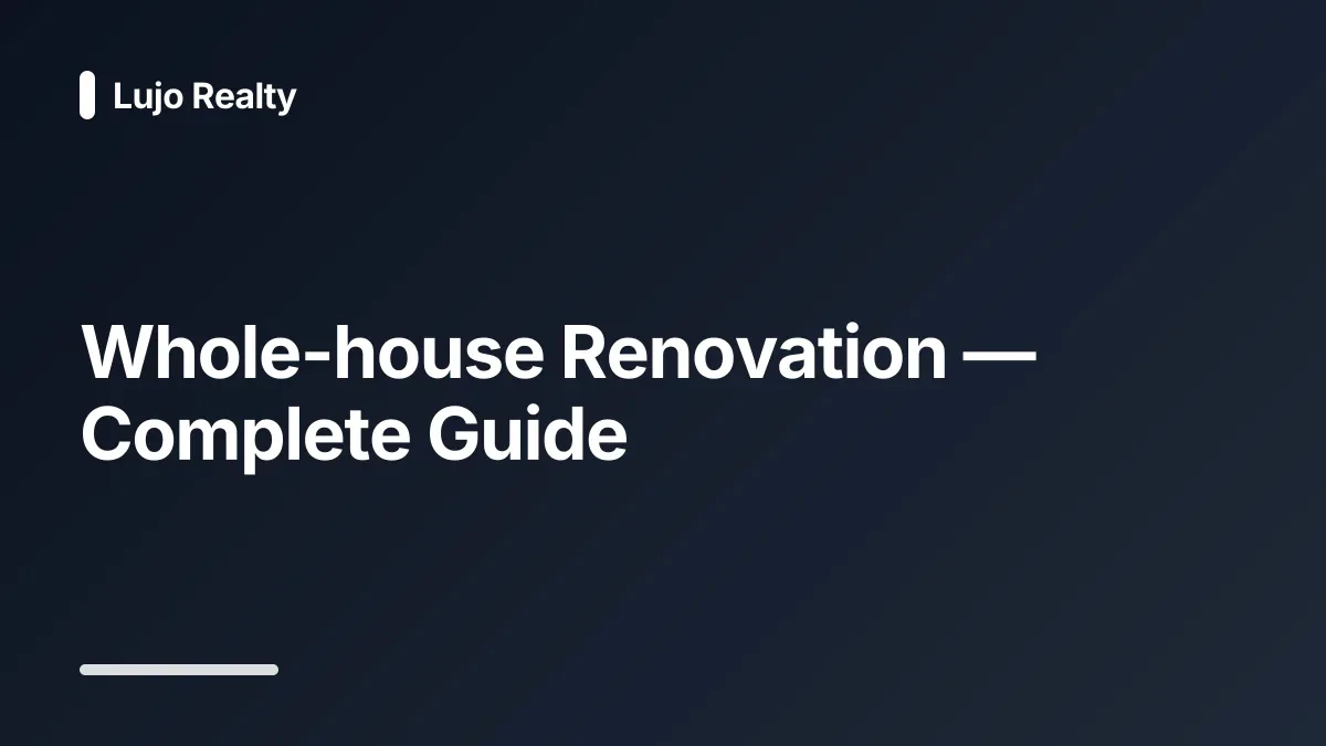 wholehouse renovation